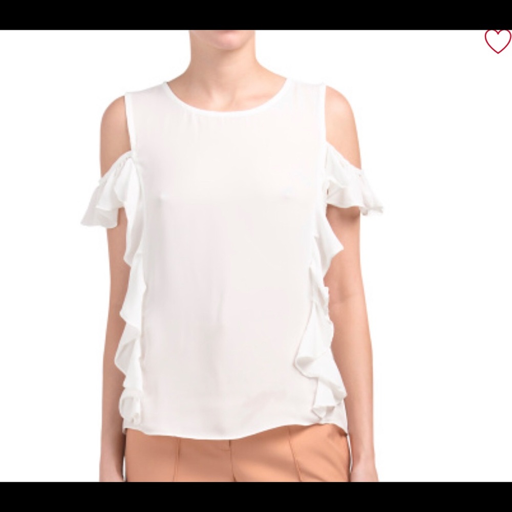 Sioni Top with Cold Shoulder Ruffle Sides size XL